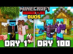 We Survived 100 Days in Minecraft Hardcore... DUOS!