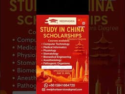 MASTERS DEGREE SCHOLARSHIPS TO STUDY IN CHINA