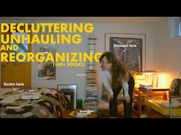 RUTHLESSLY UnHauling My Books | DECLUTTERING & Reorganizing my Bookshelf to Oblivion...