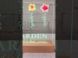 Mom’s Garden, where every flower blooms.  #MothersDayGift  #LaserCraft #UVPrinting #kandgmakeit