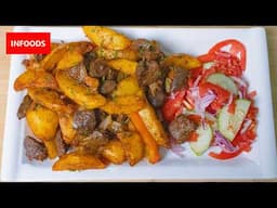 Potato Wedges and Liver Recipe | How to Cook Potato Wedges | Infoods