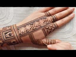 Easy mehndi design | Simple mehndi design back hand | Lotus mehndi design | Mehandi design | Mehendi