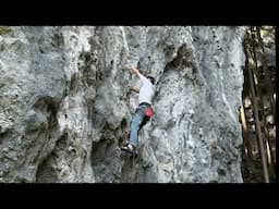 Climbing “APA” (5.12b) - Elephant Rock, Gozen Iwa (御前岩)
