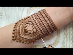 Latest easy full hand bridal mehndi design | Simple front hand mehndi design | Dulhan mehndi design
