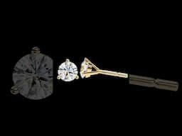 Perfect Gift for Her! 2.5 CARAT LAB DIAMOND STUD EARRINGS IN 14K YELLOW GOLD