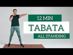 12 min TABATA HIIT Full Body / Super Sweaty / NO Equipment / ALL STANDING / Home workout