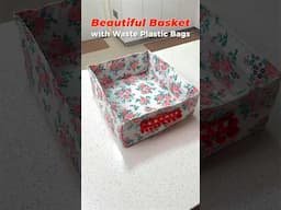 DIY Storage Basket from Rice/Aata Bags | Turn Waste into a Beautiful Storage Basket #shorts