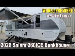WORLD PREMIERE! 2026 Salem 260ICE Bunkhouse Travel Trailer by Forestriver at Couchs RV Nation
