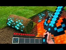 Minecraft in Real Life - How to dind Diamonds Lava in Realistic Minecraft 創世神第一人稱真人版