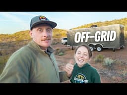 Flipping our NEW Cargo Trailer Camper in the Desert..