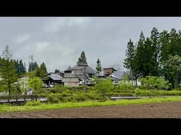 Walking in Heavy Rain in Hakuba, Nagano ASMR 4K Beautiful Scenery of Japan Village