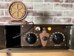 Making a 1920s Portable Radio Prop modernized with Bluetooth function tested at the end of video.