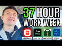 37 HOUR DOORDASH/UBER EATS/SPARK Work Week - How Much Did I Make?