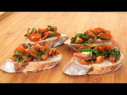 Bruschetta - egg-stuffed bread - tortilla pizza, easy and quick.
