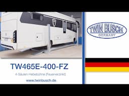 TW 465E-400-FZ: 4 Säulen Hebebühne - feuerverzinkt - 6.5 t von TWIN BUSCH®