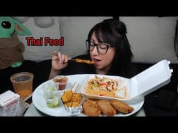 THAI FOOD | RED CURRY, CHICKEN PUFFS AND SATAY