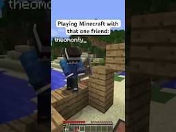 Annoying aah friend 💀 #minecraft