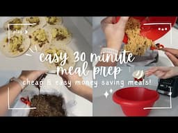 QUICK & EASY 30 MINUTE MEAL PREP - Eat Healthy For Cheap! MONEY SAVING MEALS