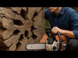 Turn A Wild Tree Stump Into A Beautiful Wooden Art Table // Unique Creative Ideas from Tree Stumps