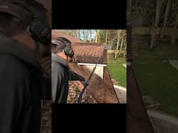 Satisfying Moss Removal from this Red Roof #cleaning #pressurewashing #roofcleaning