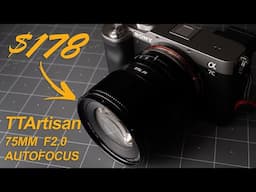 TTArtisan 75mm F2 AF Full Frame Lens! Affordable prime for Sony E-mount, Nikon Z-mount, and L-mount