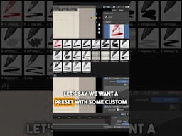 💡 How to make your own presets in Blender #blender #blendertraining #blendergreasepencil