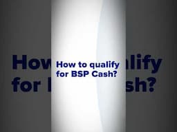 How to qualify for BSP Cash? Answers Paul van Alfen from @UpintheAirPay  #shorts #paymentsolutions