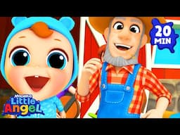 Old MacDonald Had A Farm | Animal Learning Videos | Little Angel Kids Songs & Nursery Rhymes