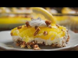 LEMON PRETZEL SALAD: Not too Sweet, Not too Tart, it's the Perfect Treat for a Summer BBQ