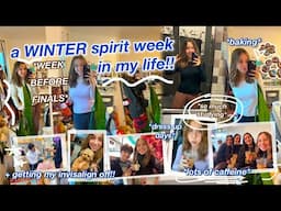 a high school WINTER spirit week in my life! the week before finals… PMS edition! *realistic*