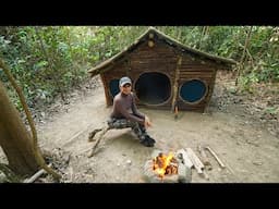 Building a Functional Log Cabin in the Wilderness#survival #logcabin #camping #bushcraft