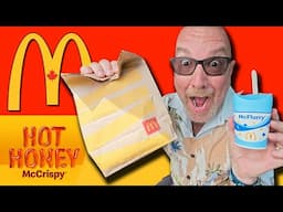 Eating at a BRAND NEW McDonald's Trying the Hot Honey McCrispy & Birthday Cake McFlurry