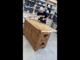 Crafting a custom wood countertop 🪚🪵 to top off the timber frame vanity 🔨💪 @dustylumberco