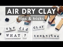 EASY Air Dry Clay HACK Stamping Imprinting Letters Ideas Projects air-dry CLAY
