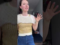 Trying on my Wings Blouse for the perfect fit #knitting #tryon #wip