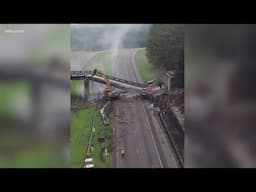 I-20 reopens just over a day after fiery crash and overpass bridge collapse