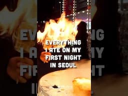 What I ate in Seoul 🇰🇷on my first night in Myeongdong Night Market 🍡 street food #seoulmarket