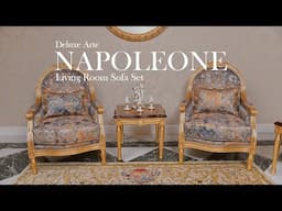 Napoleone Living Room Sofa Set - Classic Luxury Italian Furniture (Deluxe Arte)