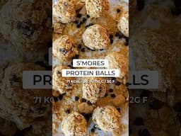 Insanely Delicious S’MORES Protein Bites 🤤 (only 6 ingredients!)