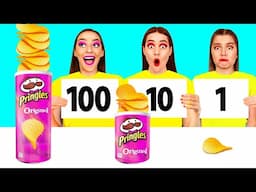 100 Layers of Food Challenge | Funny Food Recipes by DaRaDa Challenge