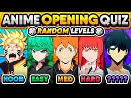 ANIME OPENING QUIZ 🎶🎲 [Random Levels] Guess the Anime Opening 🔥