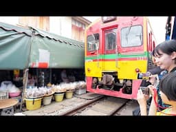 列車が近すぎる🇹🇭メークローン市場に行ってきた