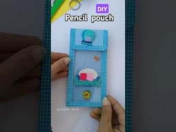 kitna cute Pencil Pouch hai na 💖💖 #papercraft #diy #schoolsupplies #craft
