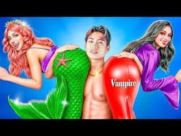 Mermaid and Vampire Became Parents! I was Adopted by Mermaid! How to Become a Vampire!
