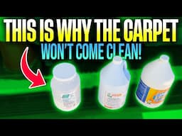 This is why the Carpet Won’t come clean!