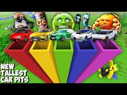I found TALLEST PITS WITH NEW BRAINROT CARS LING GANG MELON  HOTSPOT SIGMA BOY in Minecraft !