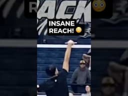 What an INSANE reach! How do you even defend against a reach like that?! 😳 #volleyball