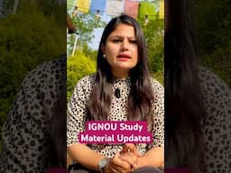 Ignou study material update #ignou #ignouupdate