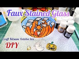 Resin DIY Faux Stained Glass Craft Kitsune October Box