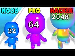 NOOB vs PRO vs HACKER in Man Run 2048